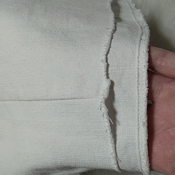 White Jean Maxi Skirt Sz.18W Great Condition Factory Distressed Hem (X-61 CRATE - Picture 3 of 10